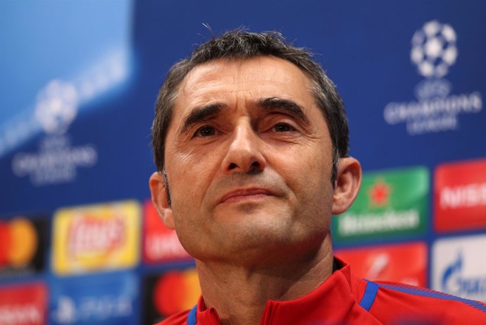 Ernesto Valverde en rueda de prensa de Liga de Campeones