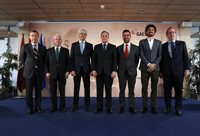 Florentino Pérez: "El lema, con este escudo y esta camiseta, es que no nos rendimos nunca"