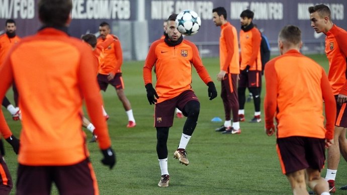 Jordi Alba entrenamiento Barcelona