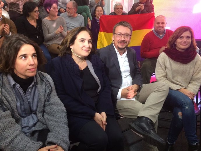 Ada Colau, Xavier Domènech, Elisenda Alamany y Mar Coll (CatEPC)