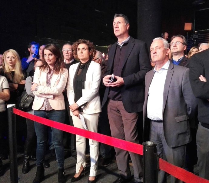 X.G. Albiol, S.Rodríguez, A. Levy i D. Montserrat (PP) en l'obertura de campanya
