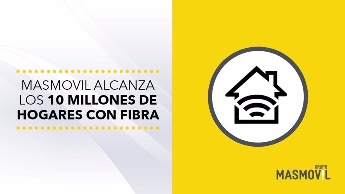 MásMóvil alcanza los diez millones de hogares conectados con fibra en España