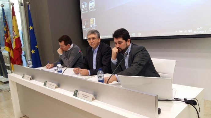 Rafa Climent y Natzo Costa en el Observatorio de Comercio de la Comunitat