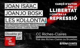 El festival Barnasants porta a Brussel·les una jornada "per la llibertat"