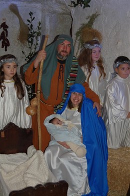 Escena de una edición anterior del Nacimiento Viviente de Fontanar