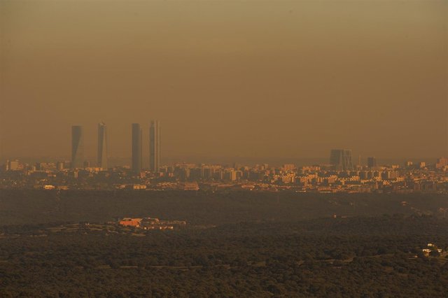 Imagen de Madrid con alta polución