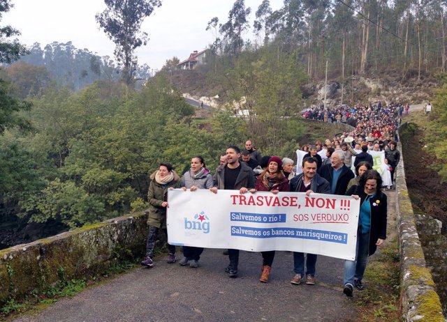 Protesta Soutomaior por el trasvase del río Verdugo