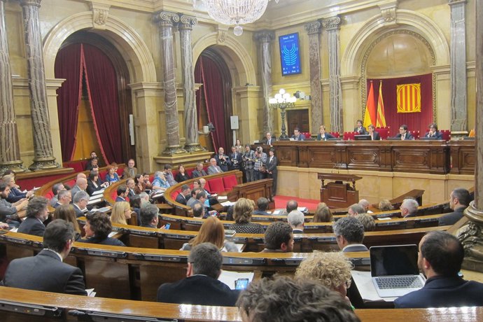 Hemicicle del Parlament durant el ple