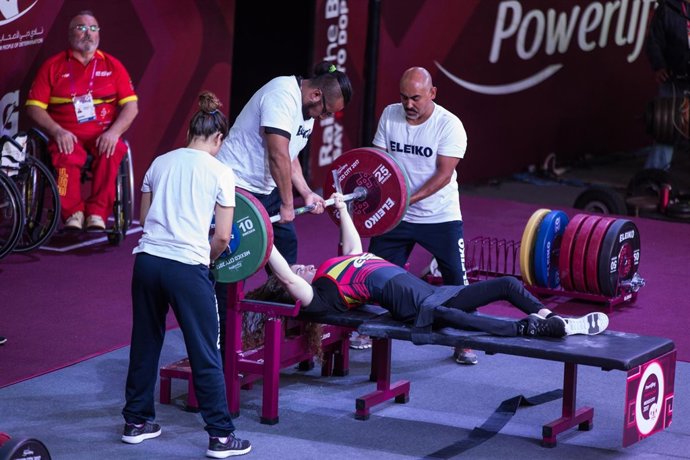 Loida Zabala en el Mundial de Halterofilia