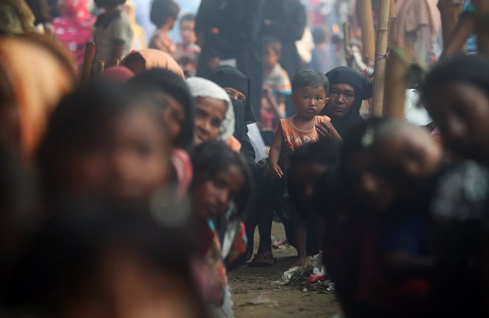 Refugiados rohingya en el campamento de Balukhali