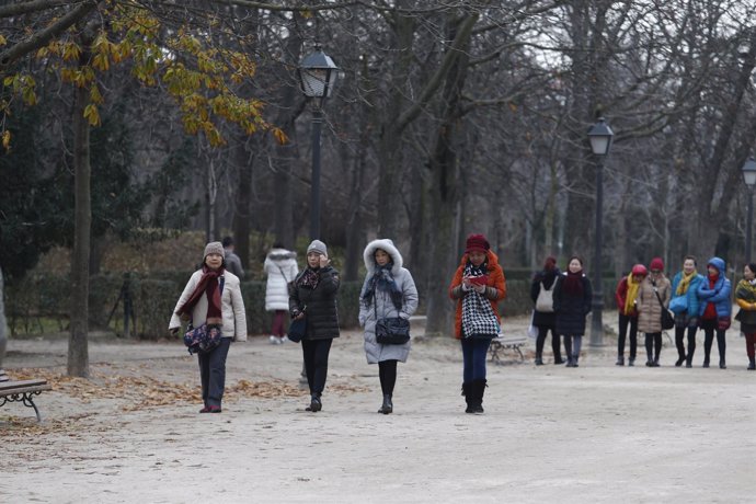 Invierno, invernal, frío, temperaturas bajas, abrigo, abrigarse, turista