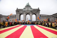 Unos 45.000 independentistas reivindican el independentismo en Bruselas y atacan a la UE por falta de apoyo