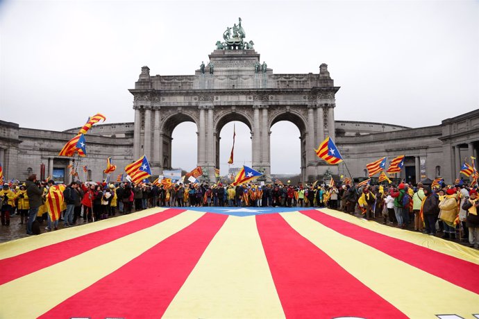 Manifestación de independentistas en Bruselas