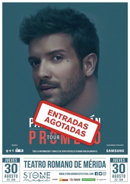 Cartel del concierto de Pablo Alborán en Mérida