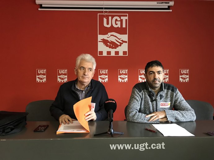 José Feijoo (UGT) i Benjamí Momblant (CCOO)