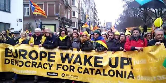 Manifestació independentista a Brussel·les