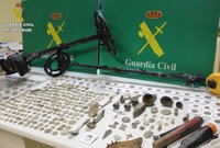 Dos detenidos por apropiarse de más de 600 monedas en excavaciones ilegales