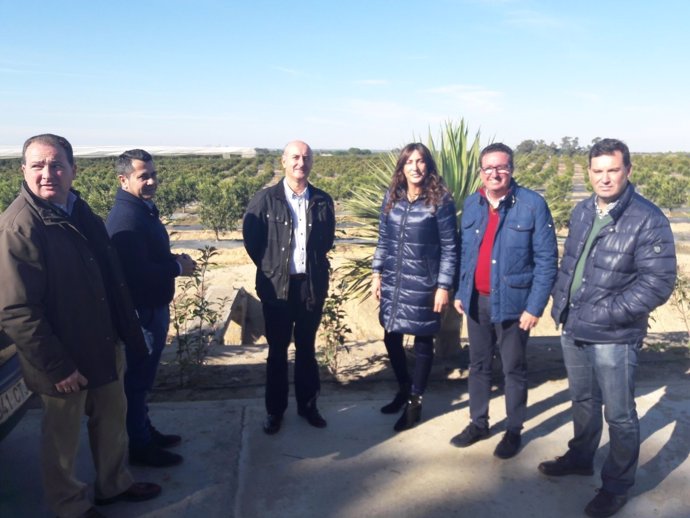 La secretaria general del PP andaluz, Dolores López, en Lepe.