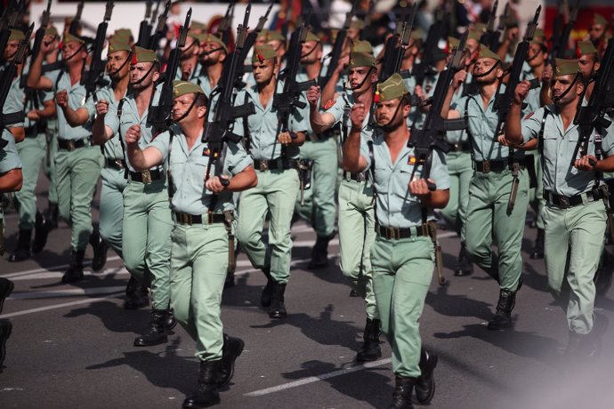 Legión, legionario, legionarios en el desfile del 12 de octubre del 2017