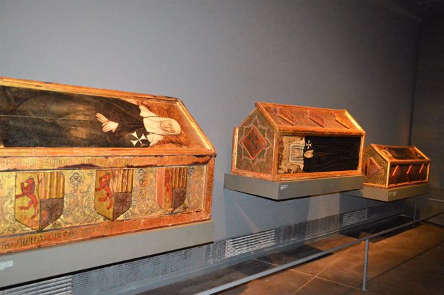 Cajas sepulcrales originarias de Sijena del Museu de Lleida