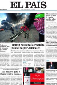 Las portadas de los periódicos de hoy, viernes 8 de diciembre de 2017