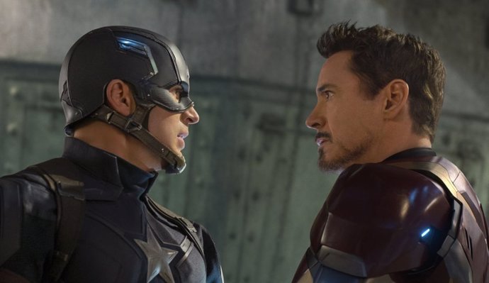 Iron Man y Capitán América en Civil War de Marvel