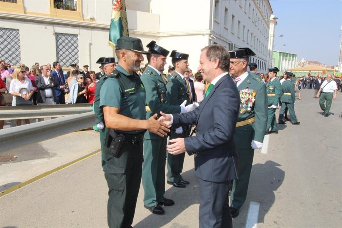 Moragues en un acto de la Guardia Civil