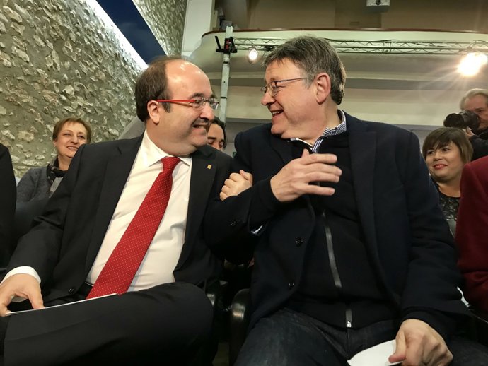 M.Iceta (PSC) al costat de Ximo Puig en un acte de campanya 