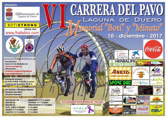 Valladolid.- Cartel de la carrera de este domingo en Laguna de Duero