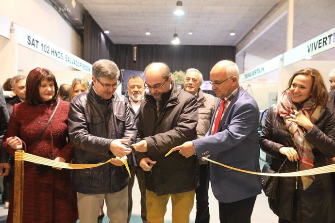 Lambán inaugura la Feria Fitruf de Sarrión.