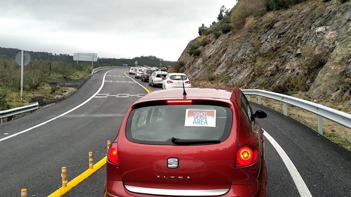 Imagen de una de las caravanas convocadas en A Mariña lucense