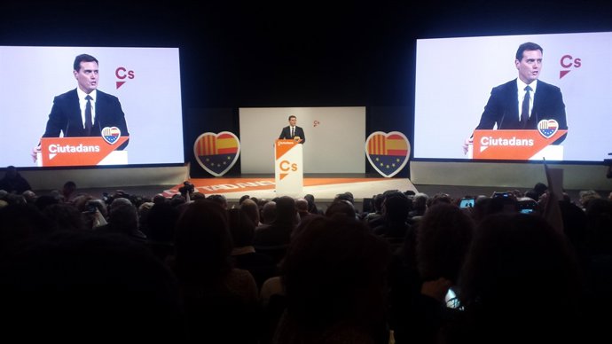 Albert Rivera en un acte a Girona