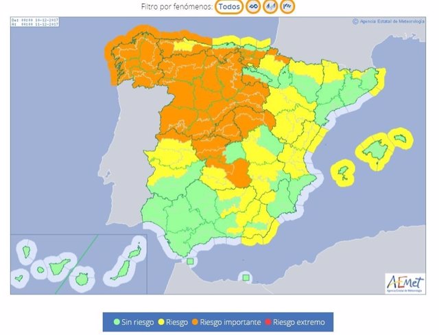 La borrasca 'Ana' dejará vientos 'muy fuertes' en Baleares este domingo