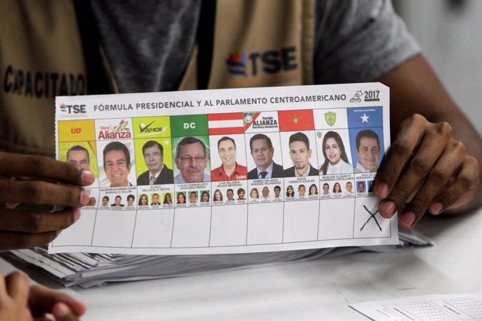 Papeleta electoral en Honduras