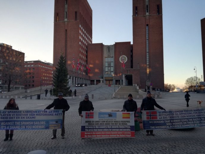 Los marineros de Long Hope se manifiesta en Oslo