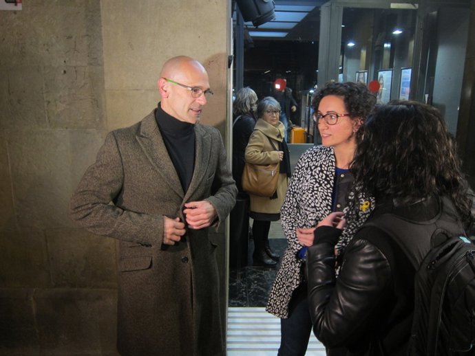 Els candidats d'ERC R.Romeva i M.Rovira