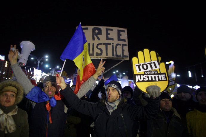 Manifiestación en Rumanía contra la politización de la Justicia