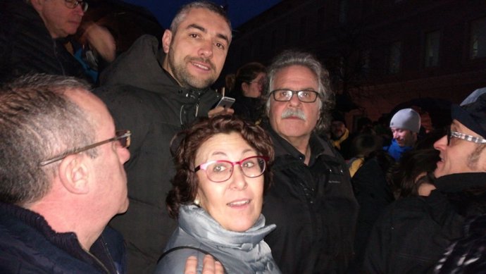 Joan Tardà (ERC) en la concentración ante el Museu de Lleida