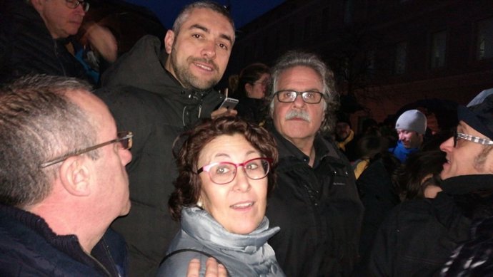 Joan Tardà (ERC) en la concentració davant el Museu de Lleida