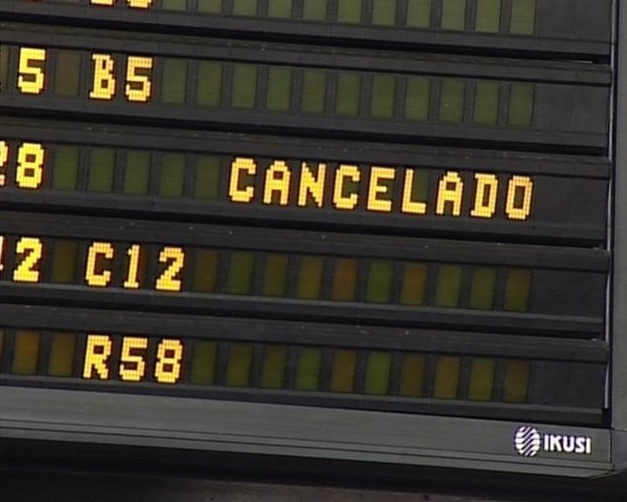 Vuelos cancelados en el aeropuerto