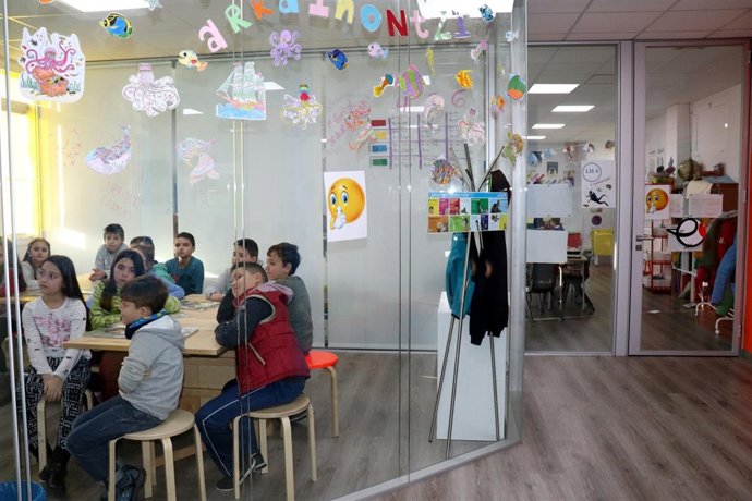 Aula del colegio San Félix de Ortuella