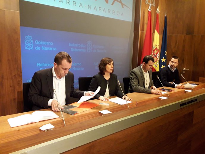Javier Lacunza, Ana Herrera, Rubén Goñi y Ramón Urdiáin.