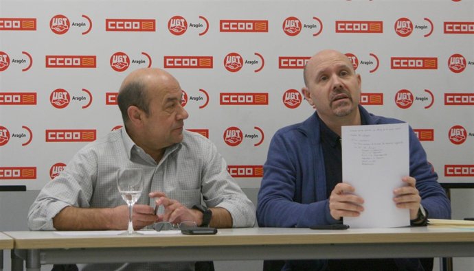 Daniel Alastuey y Manuel Pina este lunes en rueda de prensa.