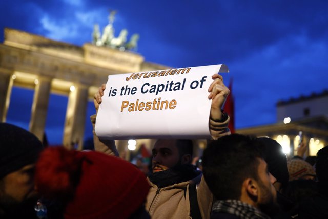 Protestas en Berlín contra el reconocimiento de Jerusalén como capital israelí