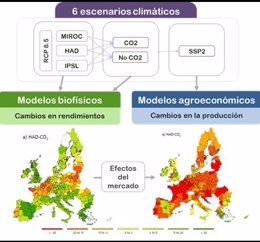 Influencia del cambio climático en la agricultura europea en 2030