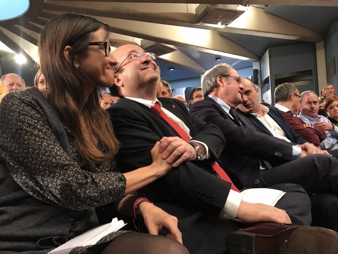 Núria Parlon, Miquel Iceta (PSC), Ángel Gabilondo (PSOE) i Raúl Moreno, PSC