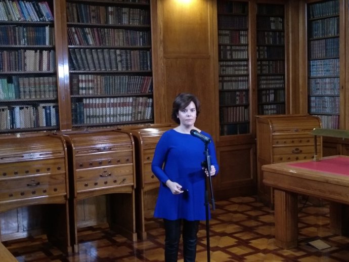 La vicepresidenta del Govern espanyol, Soraya Sáenz de Santamaría, a Barcelona