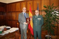 El jefe de la Guardia Civil de Aragón visita al subdelegado del Gobierno en Teruel