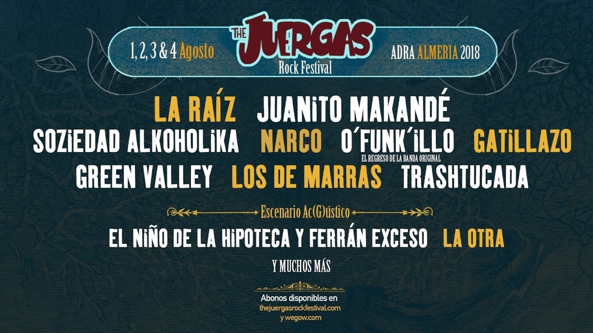 La Raiz Juanito Makande Green Valley O Funk Illo Y Gatillazo Se Apuntan A The Juergas Rock Fest 2018 europa press