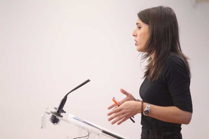 Rueda de prensa de Irene Montero en el Congreso